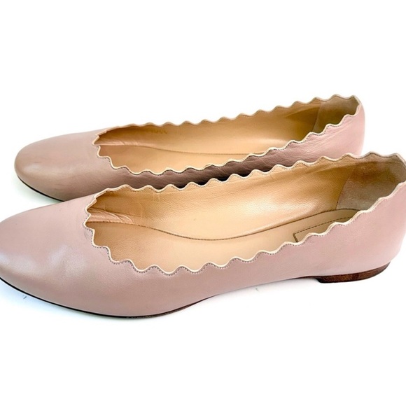 Chloe Lauren Ballerina Flats in Beige “Pink Tea” Size 39  8 1/2 - Picture 11 of 13